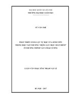 Phát triển năng lực tự học của sinh viên trong học tập chương động lực học chất điểm ở chương trình vật lí đại cương​ 