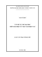 vấn đề tự chủ đại học trên báo điện tử việt nam hiện nay 