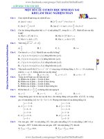 Tài liệu ôn thi Đại học, THPT Quốc gia: Môn Toán: MỘT SỐ CÂU CƠ BẢN HỌC SINH HAY SAI KHI LÀM TRẮC NGHIỆM TOÁN, Nguyễn Chiến