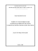 Nghiên cứu trách nhiệm xã hội tại khách sạn sheraton nha trang và khách sạn mường thanh luxury nha trang 