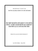 Phát triển thị trường chứng khoán và tăng trưởng kinh tế vai trò độ mở thương mại và kiểm soát tham nhũng tại các nước đang phát triển (tt) 