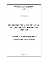 Tín ngưỡng thờ mẫu ở đền đá đen huyện ba vì, thành phố hà nội hiện nay​ 