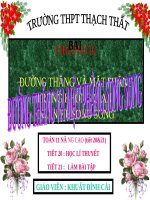 Bài giảng Hình học 11 – Tiết 21 Đường thẳng và mặt phẳng song song