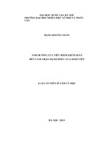 ảnh hưởng của tiêu điểm kiểm soát đến cảm nhận hạnh phúc của sinh viên 