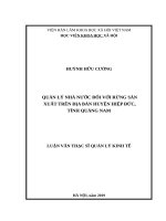Quản lý nhà nước đối với rừng sản xuất trên địa bàn huyện hiệp đức, tỉnh quảng nam