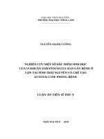 Nghiên cứu một số đặc điểm sinh học của vi khuẩn streptococcus suis gây bệnh ở lợn tại tỉnh 
