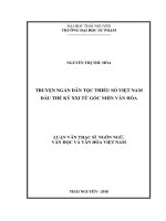 Truyện ngắn dân tộc thiểu số việt nam đầu thế kỷ XXI từ góc nhìn văn hóa 