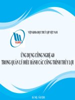 ỨNG DỤNG CÔNG NGHỆ 4.0 TRONG QUẢN LÝ ĐIỀU HÀNH CÁC CÔNG TRÌNH THỦY LỢI