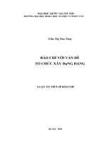 báo chí với vấn đề tổ chức xây dựng đảng 