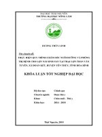 Thực hiện quy trình chăm sóc nuôi dưỡng và phòng trị bệnh cho lợn nái sinh sản tại trại lợn trần văn tuyên, xã đoàn kết, huyện yên thủy, tỉnh hòa bình​ 