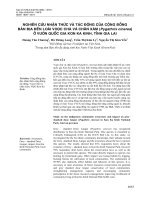 NGHIÊN CỨU NHẬN THỨC VÀ TÁC ĐỘNG CỦA CỘNG ĐỒNG BÂN ĐỊA ĐẾN LOÀI VOỌC CHÀ VÁ CHÂN XÁM