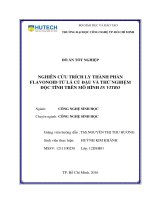 Nghiên cứu trích ly thành phần flavonoid từ lá củ đậu và thử nghiệm độc tính trên mô hình in vitro​ 