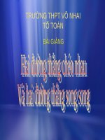 Bài giảng Hình học 11 - Tiết 17 Hai đường thẳng chéo nhau và hai đường thẳng song song (Trường THPT Võ Nhai)