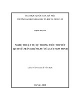 Nghệ thuật tự sự trong tiểu thuyết lịch sử trần khánh dư của lưu sơn minh 