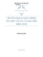 Quản trị học _ Lập kế hoạch hoạt động cho VNPT Củ Chi từ nay đến năm 2020.