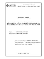 Đánh giá chỉ tiêu vi sinh trên gan heo tại địa bàn chợ bàu sen quận 5 thành phố hồ chí minh​ 