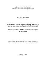 Phát triển phẩm chất nghề cho sinh viên trong đào tạo nghề điện tử công nghiệp tt 