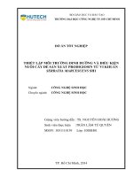 Thiết lập môi trường dinh dưỡng và điều kiện nuôi cấy để sản xuất prodigiosin từ vi khuẩn serratia marcescens sh1​ 