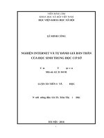 Nghiện internet và tự đánh giá bản thân của học sinh trung học cơ sở 