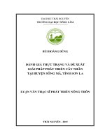 Đánh giá thực trạng và đề xuất giải pháp phát triển cây nhãn tại huyện sông mã, tỉnh sơn la 