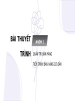 Quản Trị Bán Hàng: Tiến Trình Bán Hàng Cơ Bản