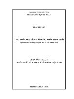 Thơ thái nguyên dưới góc nhìn sinh thái (qua thơ ma trường nguyên, võ sa hà, phan thái) 