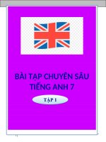 BÀI TẬP LUYỆN CHUYÊN SÂU THEO TỪNG UNIT  ANH 7 CTM