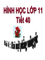 Bài giảng Hình học 11 - Bài 4 Hai mặt phẳng vuông góc