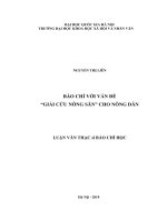 báo chí với vấn đề giải cứu nông sản cho nông dân 