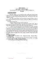 Bài giảng: Khí cụ điện