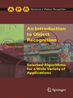 an introduction to object recognition  selected algorithms for a wide variety of applications treiber 2010 08 02 Cấu trúc dữ liệu và giải thuật