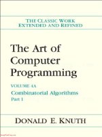 the art of computer programming (vol  4a  combinatorial algorithms, part 1) knuth 2011 01 22 Cấu trúc dữ liệu và giải thuật