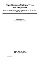 algorithms on strings, trees, and sequences gusfield 1997 05 28 Cấu trúc dữ liệu và giải thuật