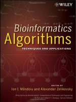 bioinformatics algorithms  techniques and applications m ndoiu   zelikovsky 2008 02 25 Cấu trúc dữ liệu và giải thuật