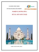 Tuyến điểm du lịch Ấn Độ  Báo cáo  cao đẳng FPT