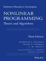 solutions manual to accompany nonlinear programming  theory and algorithms (3rd ed ) bazaraa, sherali, shetty, sherali   leleno 2013 08 26  Cấu trúc dữ liệu và giải thuật