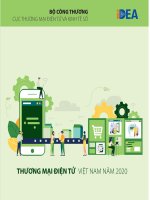 SÁCH TRẮNG THƯƠNG MẠI ĐIỆN TỬ VIỆT NAM NĂM 2020  Cục Thương mại điện tử và Kinh tế số