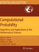 computational probability  algorithms and applications in the mathematical sciences drew, evans, glen   leemis 2007 11 15 Cấu trúc dữ liệu và giải thuật