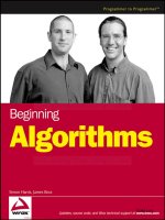 beginning algorithms harris   ross 2005 11 07  Cấu trúc dữ liệu và giải thuật