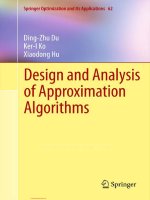 design and analysis of approximation algorithms du, ko   hu 2011 11 18 Cấu trúc dữ liệu và giải thuật