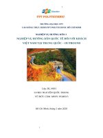 Tuyến điểm du lịch Trung Quốc  Báo cáo outbound