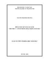 Rèn luyện kĩ năng so sánh cho trẻ 5 6 tuổi trong hoạt động giáo dục 