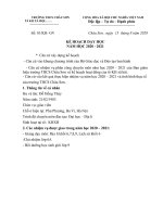 kế hoạch  năm 2020 2021