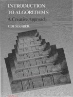 introduction to algorithms  a creative approach manber 1989 01 11 Cấu trúc dữ liệu và giải thuật