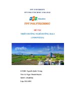 Du lịch Bali  Indonesia  Báo cáo môn học Cao đẳng thực hành FPT