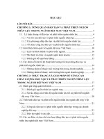 Chuyên đề thực tập - THỰC TRẠNG VÀ GIẢI PHÁP ĐỂ NÂNG CAO CHẤT LƯỢNG ĐÀO TẠO VÀ PHÁT TRIỂN NGUỒN NHÂN LỰC TRONG NGÀNH DỆT MAY VIỆT NAM