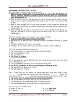 Trắc nghiệm Đáp án Khoa học Môi trường câu: 1-50