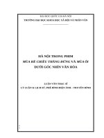 HÀ NỘI TRONG PHIM MÙA HÈ CHIỀU THẲNG ĐỨNG VÀ MÙA ỔI DƯỚI GÓC NHÌN VĂN HÓA
