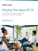 Chứng minh giá trị của CX  Cách Đặt Trải nghiệm Khách hàng Tại Trung tâm Doanh nghiệp của Bạn