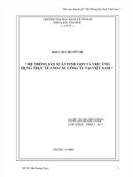 HỆ THỐNG SẢN XUẤT TINH GỌN VÀ VIỆC ỨNG DỤNG THỰC TẾ VÀO CÁC CÔNG TY TẠI VIỆC NAM  BÁO CÁO CHUYÊN ĐỀ